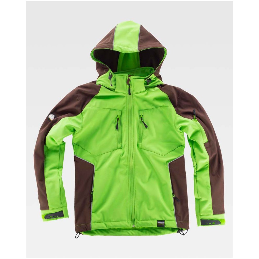 Chaqueta Workteam WF1040 Verde Lima/Marrón