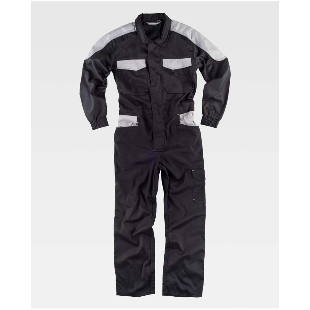 Buzo Workteam WF1042 Negro/Gris Claro