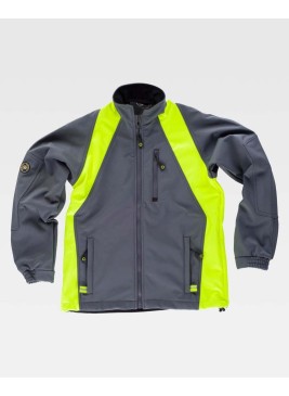 Chaqueta Workshell WF1640 Gris/Amarillo a.v