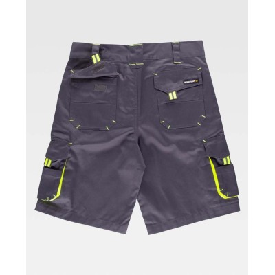 Bermudas Workteam WF1617 Gris/Amarillo a.v