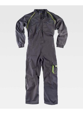Buzo de trabajo Workteam WF1642 Gris-Amarillo