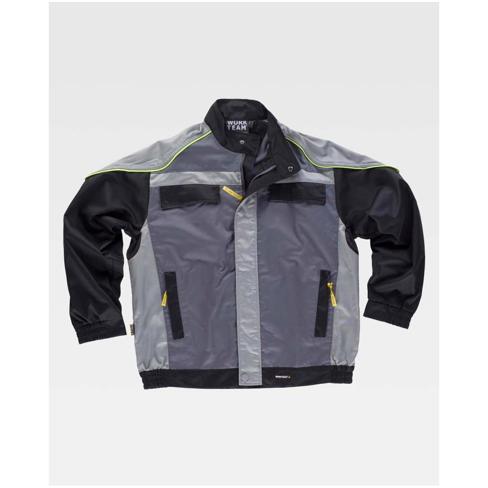 Cazadora Workteam WF5851 Gris Osc/Gris Cl/Negro