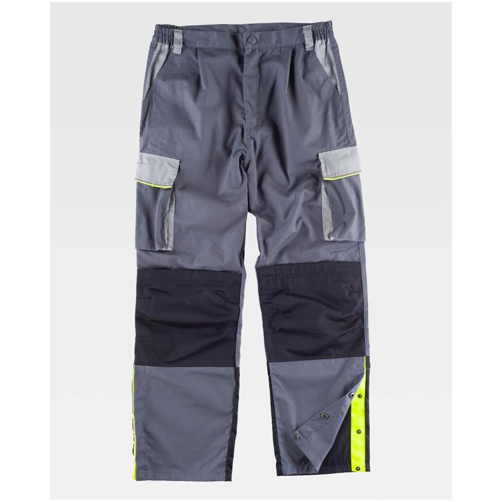 Pantalón Workteam WF5852 Gris Osc/Gris Cl/Negro
