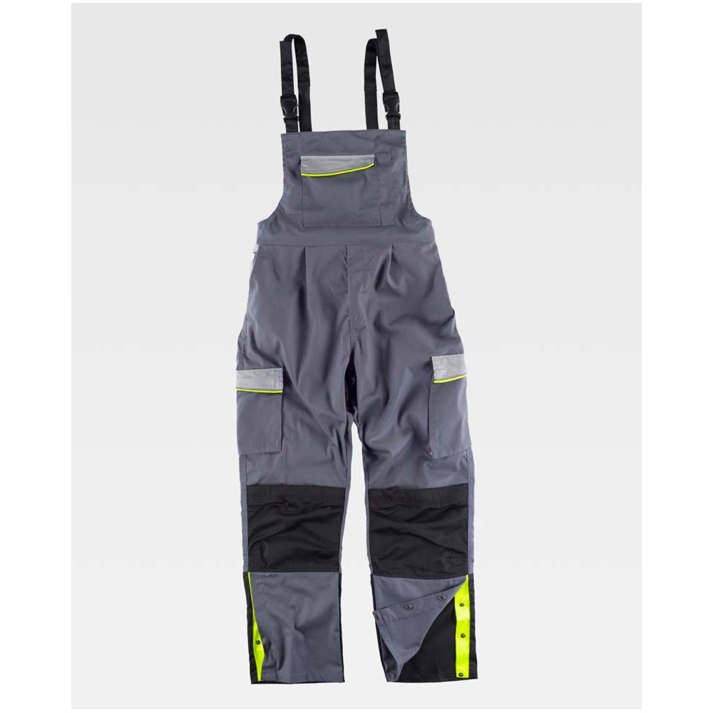 Peto de trabajo Workteam WF5856 Gris Osc-Gris Cl-Negro