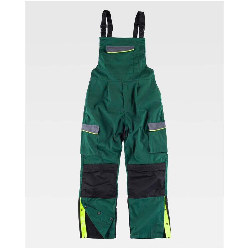 Peto de trabajo Workteam WF5856 Verde Osc-Gris Osc-Negro