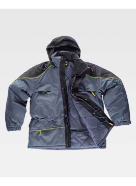 Parka de trabajo Workteam WF5858 Gris Oscuro-Negro