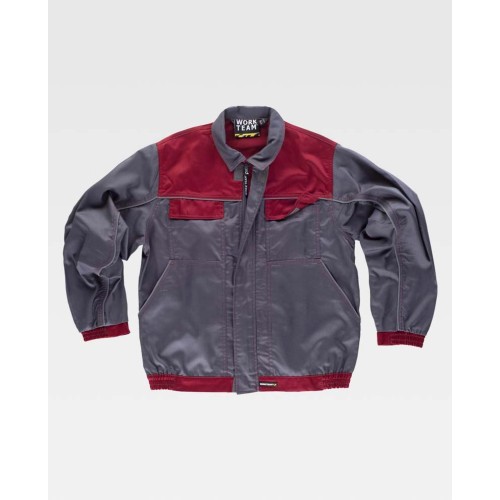 Cazadora Workteam WF1852 Gris/Granate