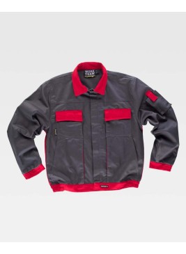 Cazadora Workteam Wf1150 Gris/Rojo