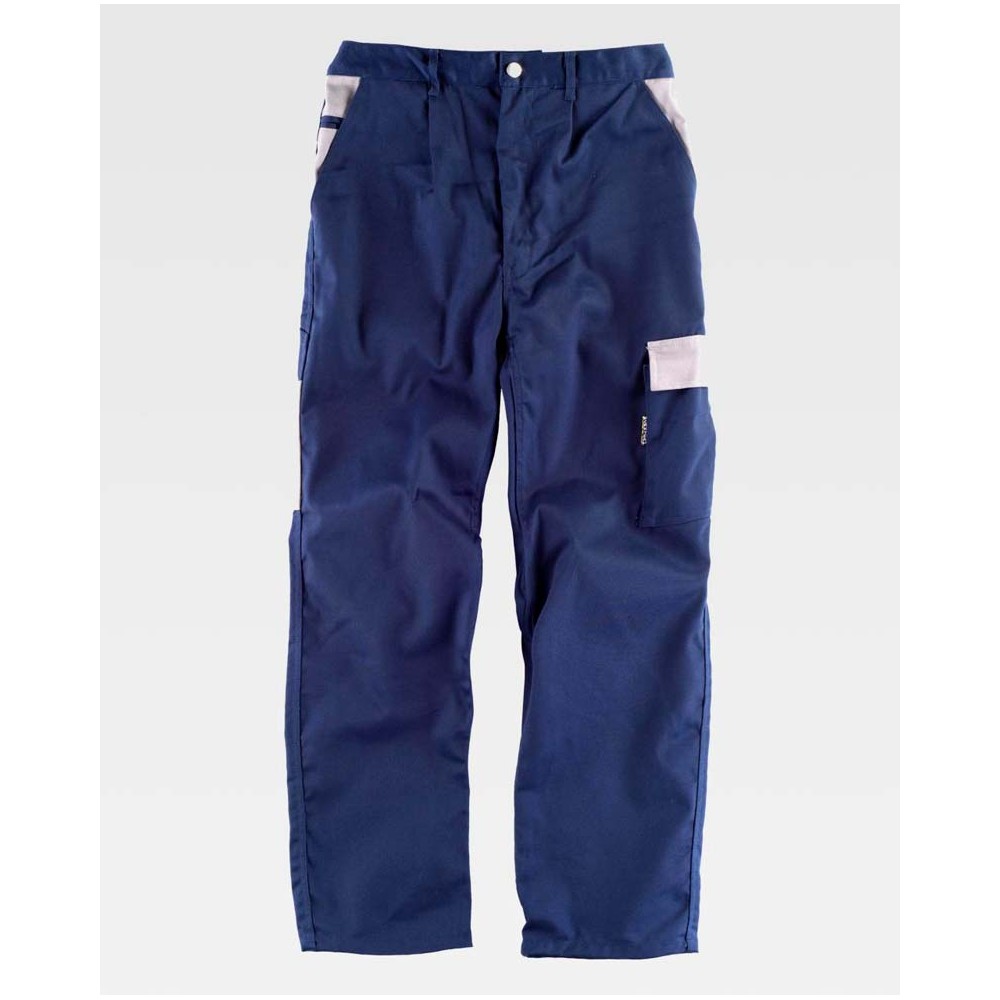 Pantalón de trabajo resistente Workteam WF1500 Marino-Gris
