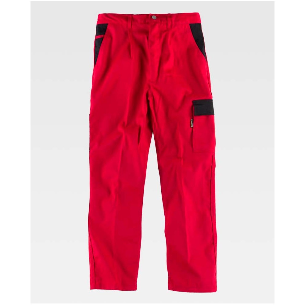 Pantalón de trabajo Workteam WF1500 Rojo-Negro
