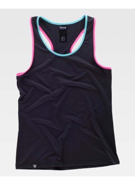 Camiseta de mujer S7520 Workteam Negro