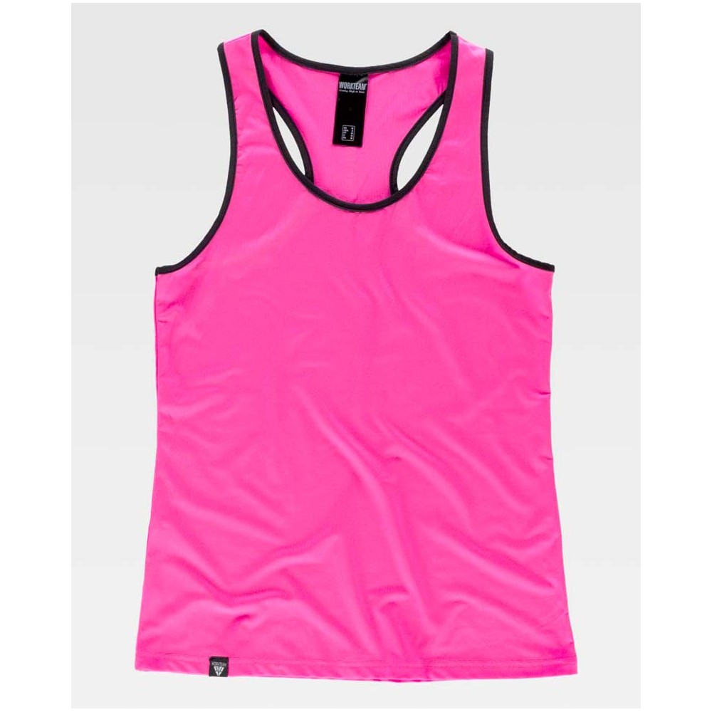Camiseta de mujer S7520 Workteam Rosa Flúor