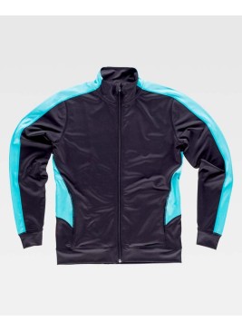 Sudadera de mujer Workteam  S7551 Negro/Turquesa