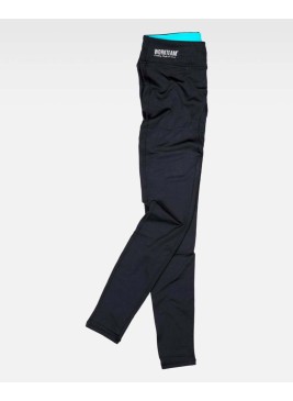 Legging deportivo mujer Workteam S7501 Negro-Turquesa