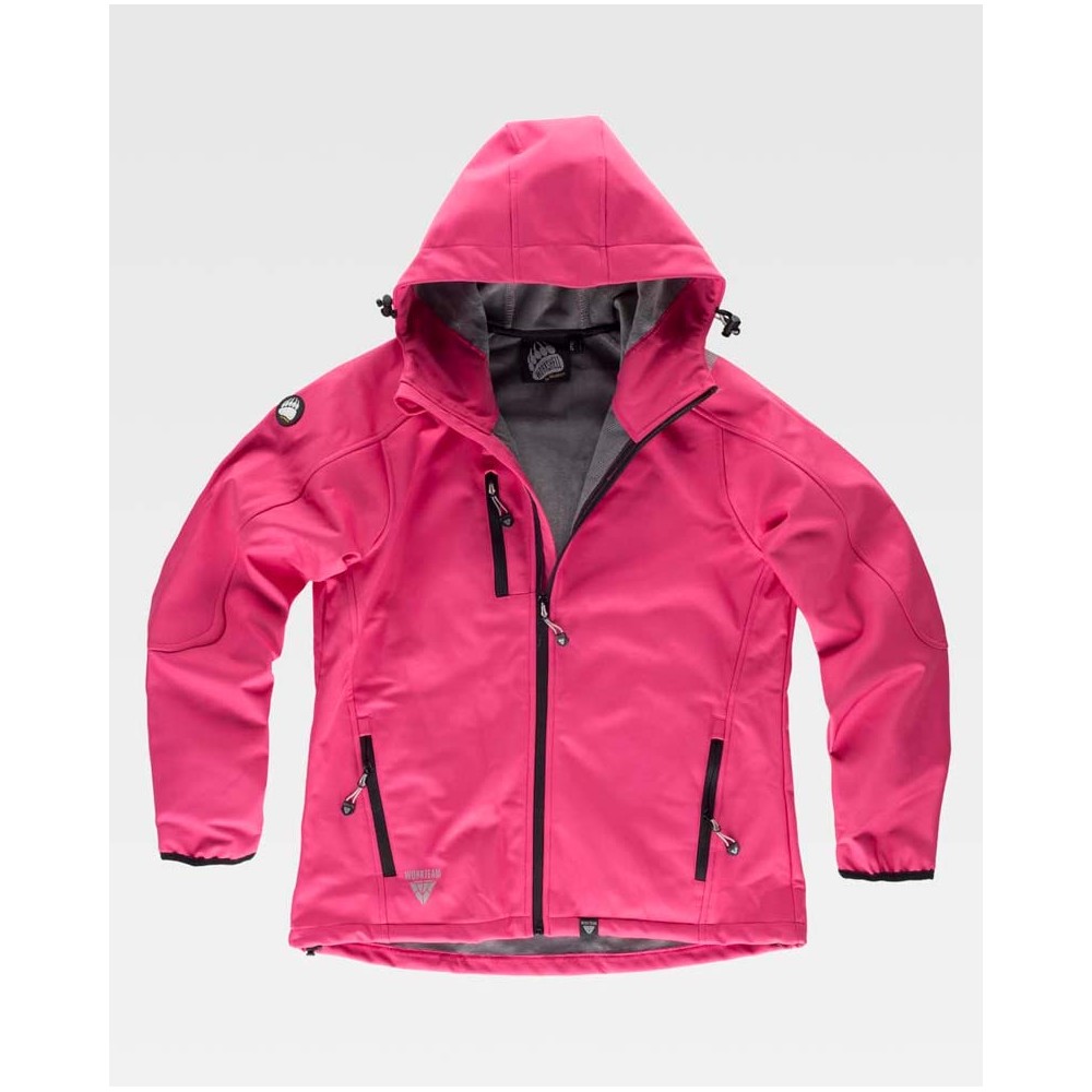 Chaqueta Workshell Workteam S9494 Fucsia/Gris