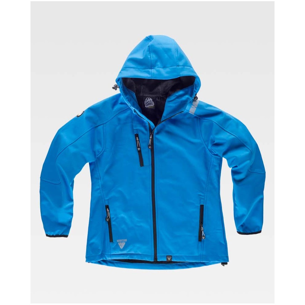 Chaqueta Workshell Workteam S9494 Celeste/Negro