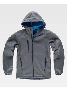 Chaqueta Workshell Workteam S9499 Gris/Celeste