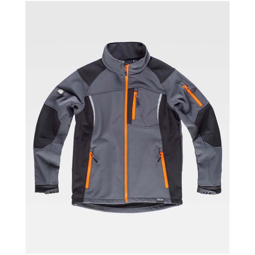Chaqueta Workshell de trabajo Workteam S9495 Gris-negro