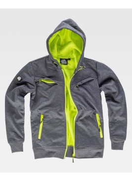 Sudadera Workteam  Gris/Amarillo S9482