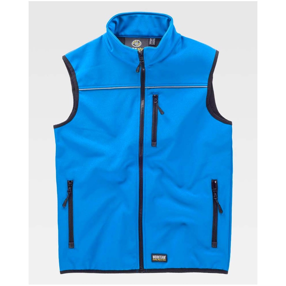 Chaleco Workteam S9310 Celeste