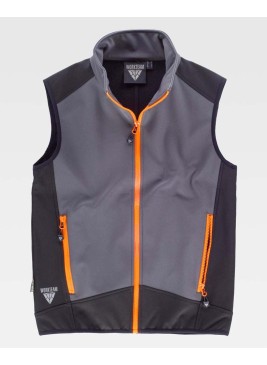 Chaleco Workshell Workteam S9315 Gris/Negro