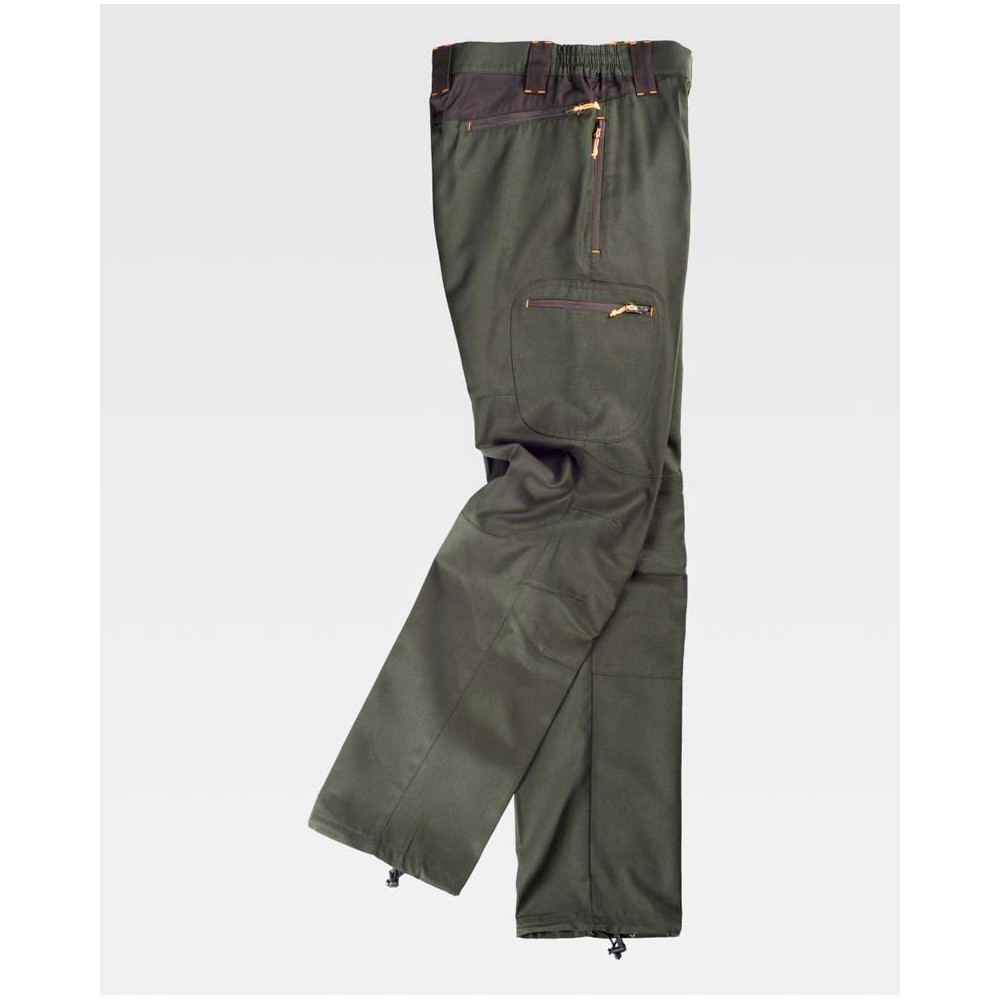 Pantalón Workteam S9880 Verde Caza/Marrón