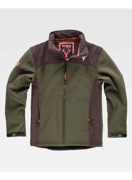 Chaqueta de caza Workteam S8600 Verde Caza-Marrón