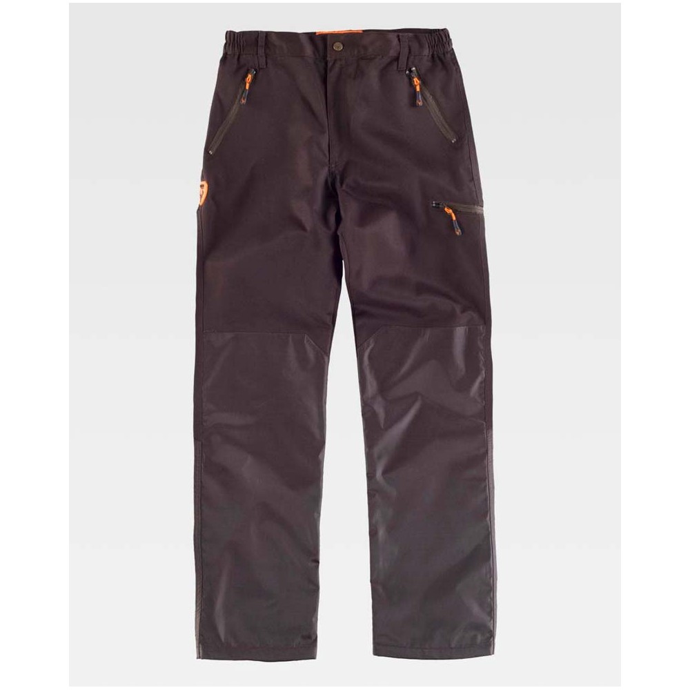 Pantalón de trabajo tipo cacería reforzado en las rodillas marrón