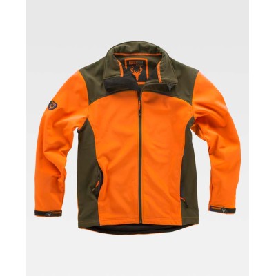 Chaqueta de trabajo Workshell Workteam S8630 Naranja a.v/Verde Caza