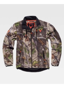 Chaqueta Workshell Workteam S8660 Camuflaje Bosque Verde