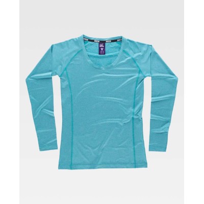 Camiseta mujer Workteam B0069 Turquesa