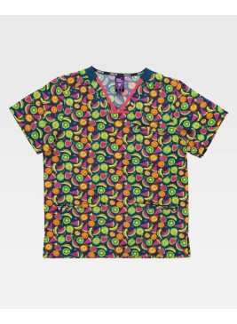 Casaca Sanitaria Workteam B9854 Estampada