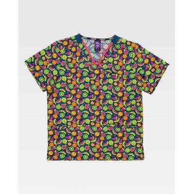 Casaca Sanitaria Workteam B9854 Estampada