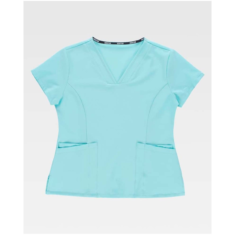 Casaca Sanitaria Workteam B6950 Turquesa Claro