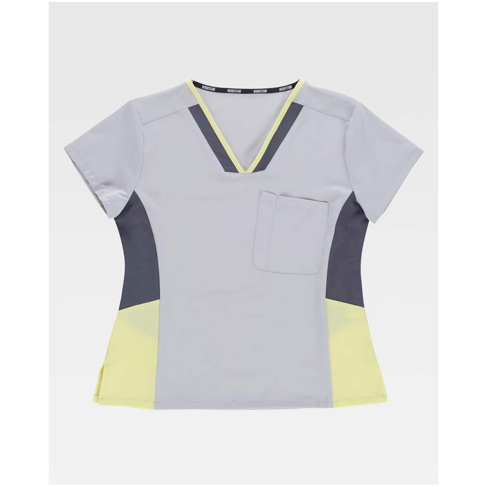 Casaca Workteam B6951 Gris Claro/Gris/Amarillo Claro