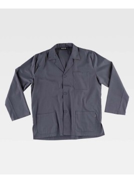 Bata de trabajo corta Workteam B7200 Gris