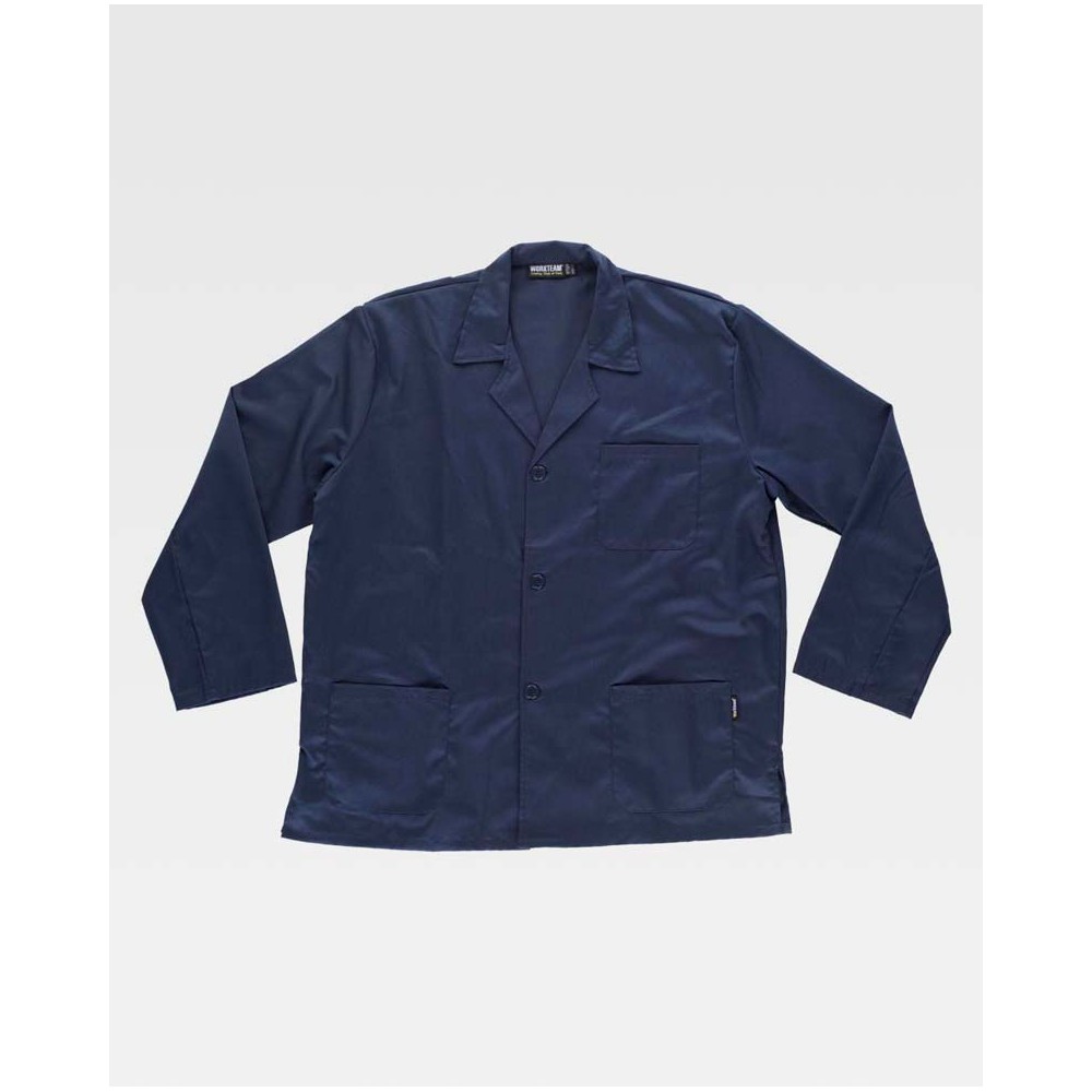Bata de trabajo corta Workteam B7200 Marino
