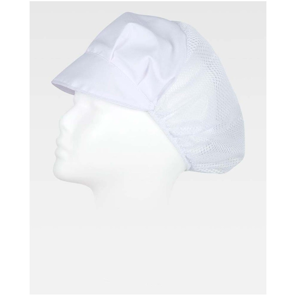 Cofia especial alimentación con visera Workteam M601 Blanco