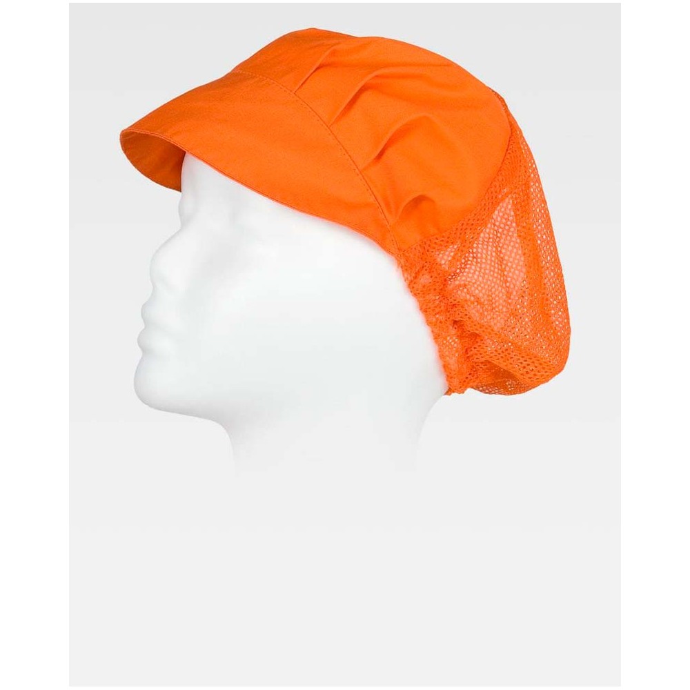 Cofia especial alimentación con visera Workteam M601 Naranja