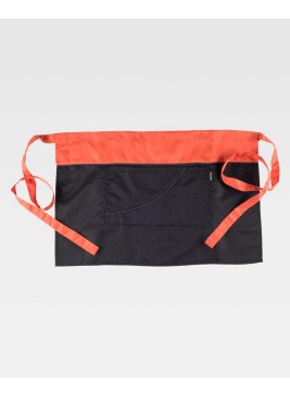 Delantal Worteam M526 Negro/Coral
