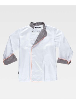 Chaqueta Workteam B9240 Blanco/Gris/Naranja