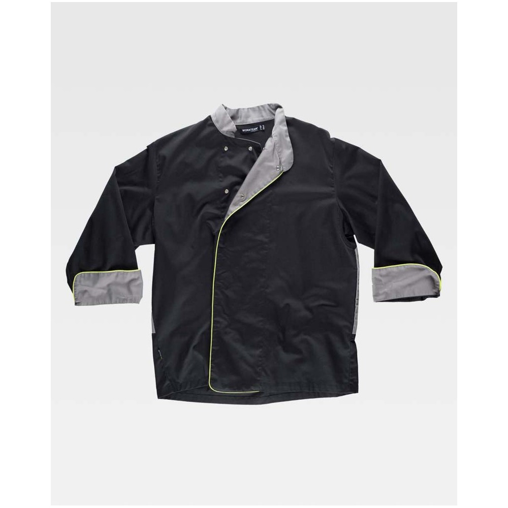 Chaqueta Workteam B9240 Negro/Gris/Amarillo