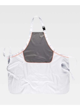 Delantal Workteam M540 Blanco/Gris/Naranja a.v