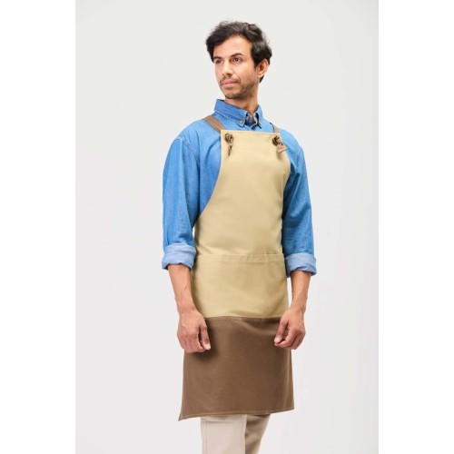 Delantal peto Workteam M750 Beige/Marrón