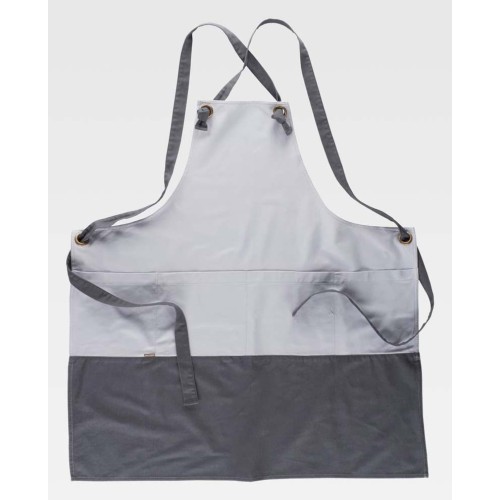Delantal peto Workteam M750 Gris Claro/Gris