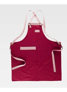 Delantal Workteam M754 Granate/Rosa Claro