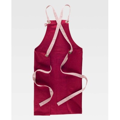Delantal Workteam M754 Granate/Rosa Claro