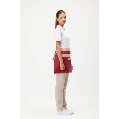 Delantal Workteam M755 Granate/Rosa Claro
