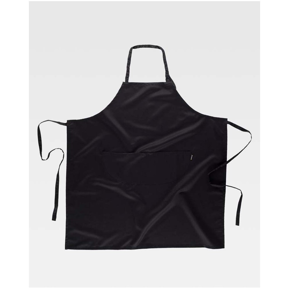 Delantal de camarero con peto Workteam M502 Negro