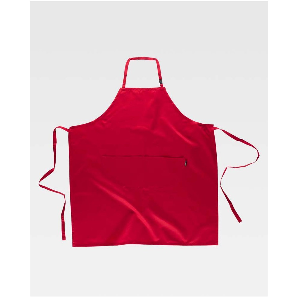 Delantal de camarero con peto Workteam M502 Rojo